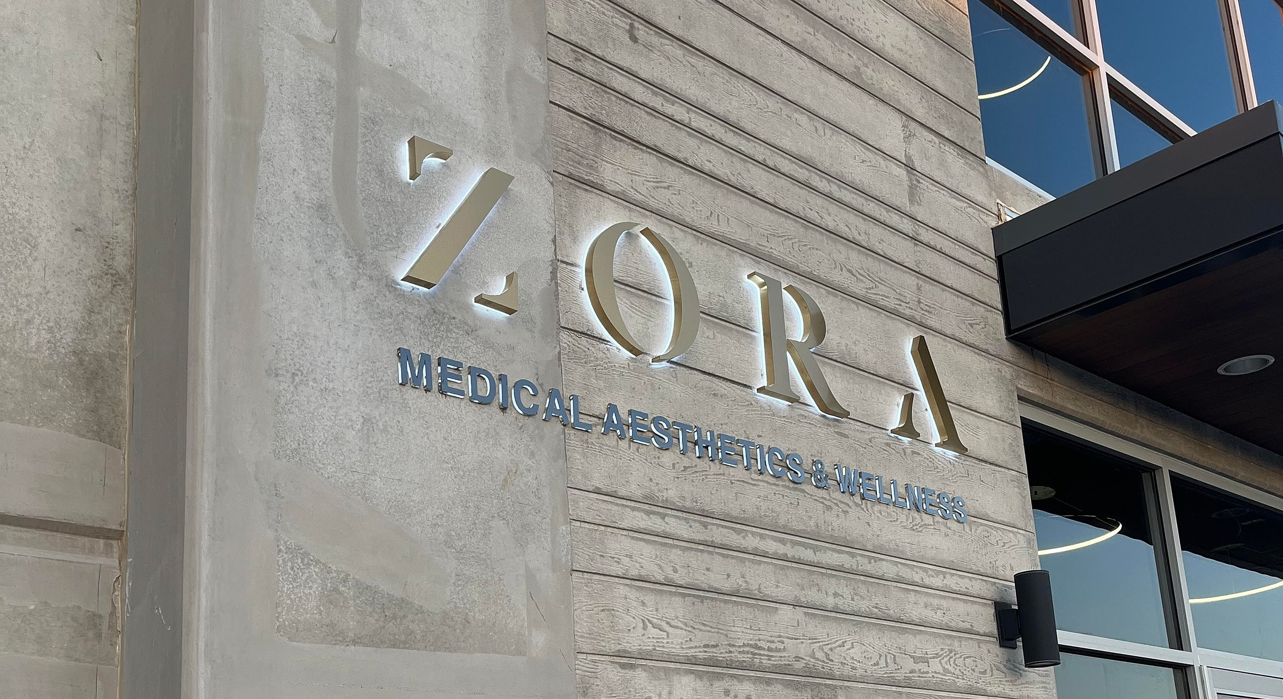 Zora Medical Aesthetics and Wellness sign exterior