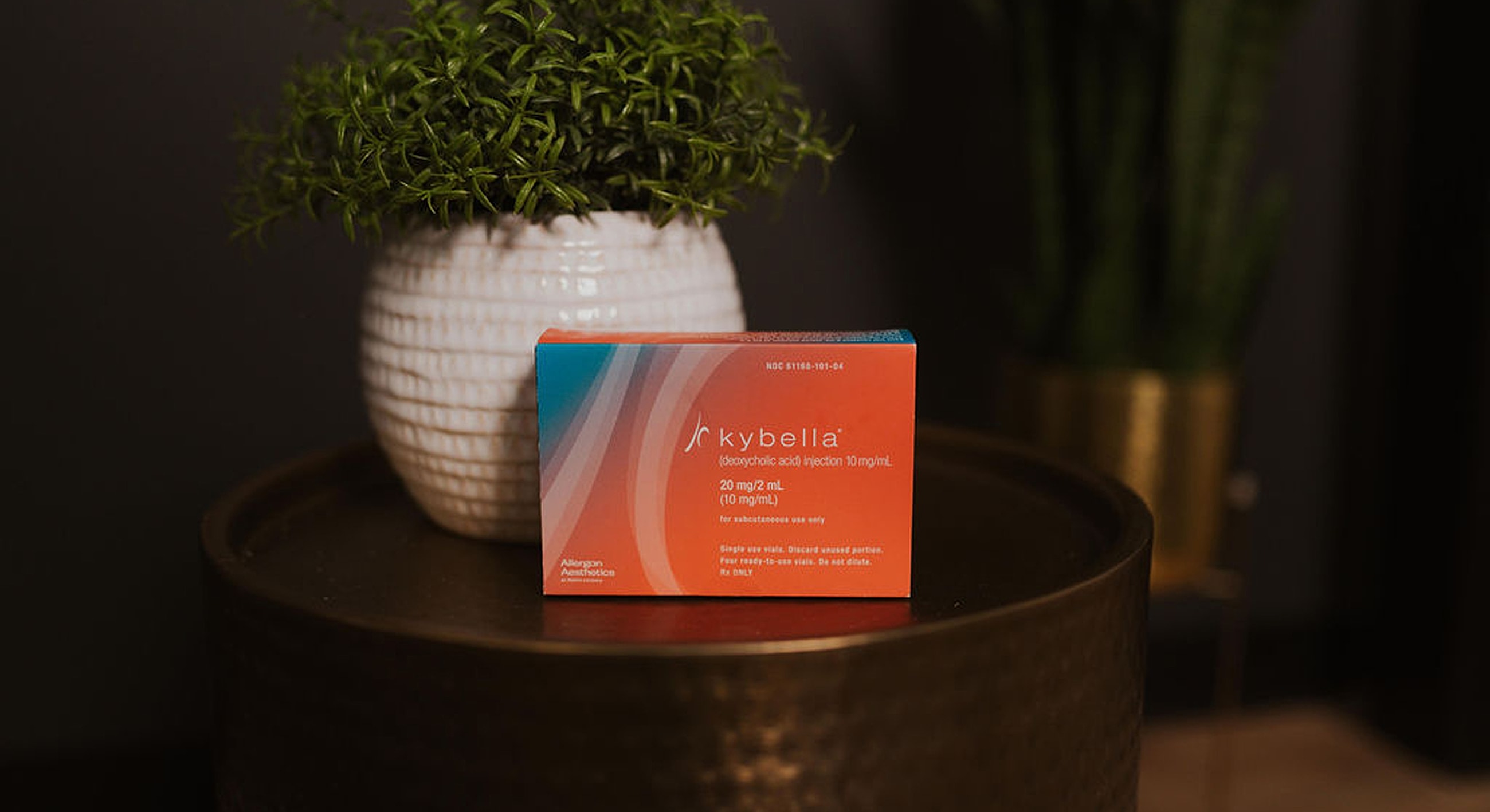 Kybella injection box on a table.